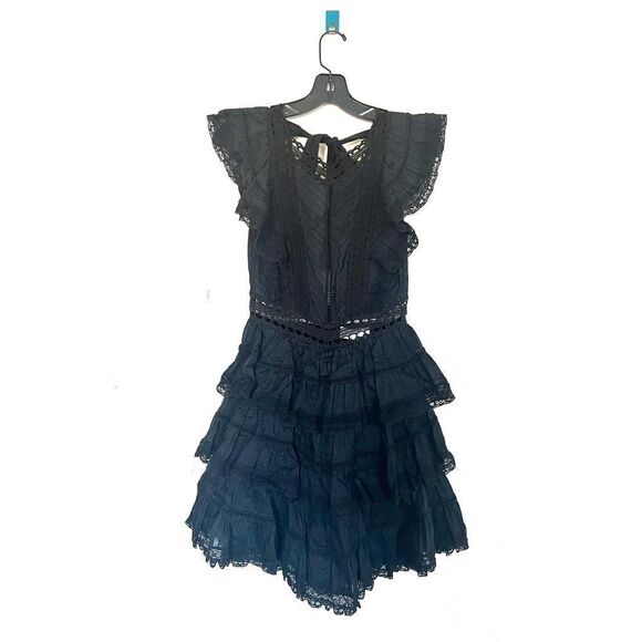 ZIMMERMANN Ruffled Trimming Black Dress US2(Zimmermann 0) - Picture 6 of 12